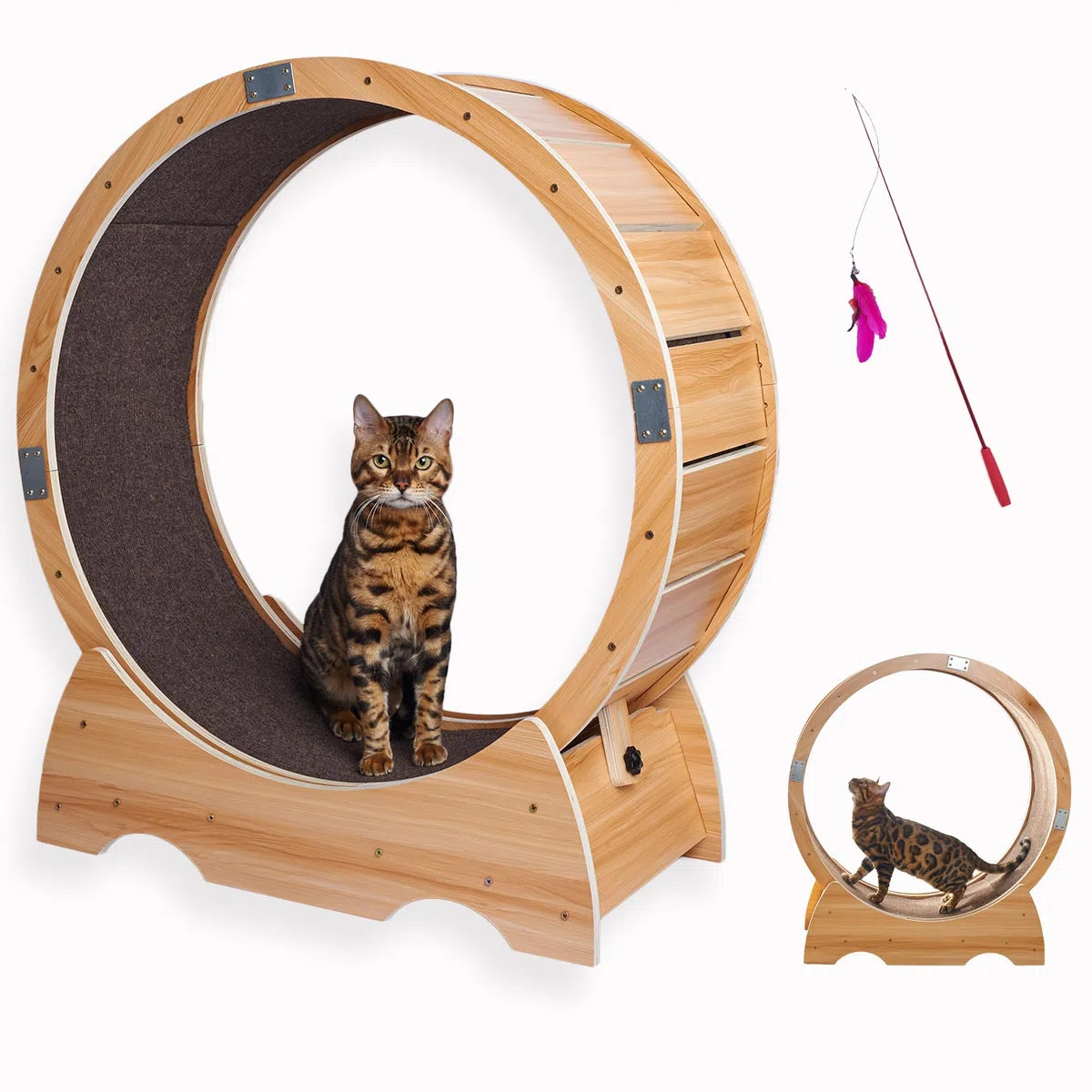 Rueda de Ejercicio para Gatos | Lo Último en Ruedas de Correr | Juguete Divertido para Su Amigo Felino | Rueda Giratoria para Gatos | Alfombrilla de Juego