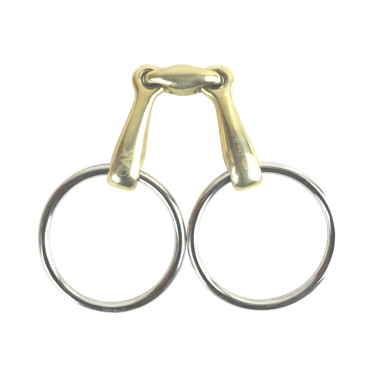 AK AKRS-2638 - Anillo suelto con doble articulación para montar a caballo, plata alemana (5,5 pulgadas, plata alemana)