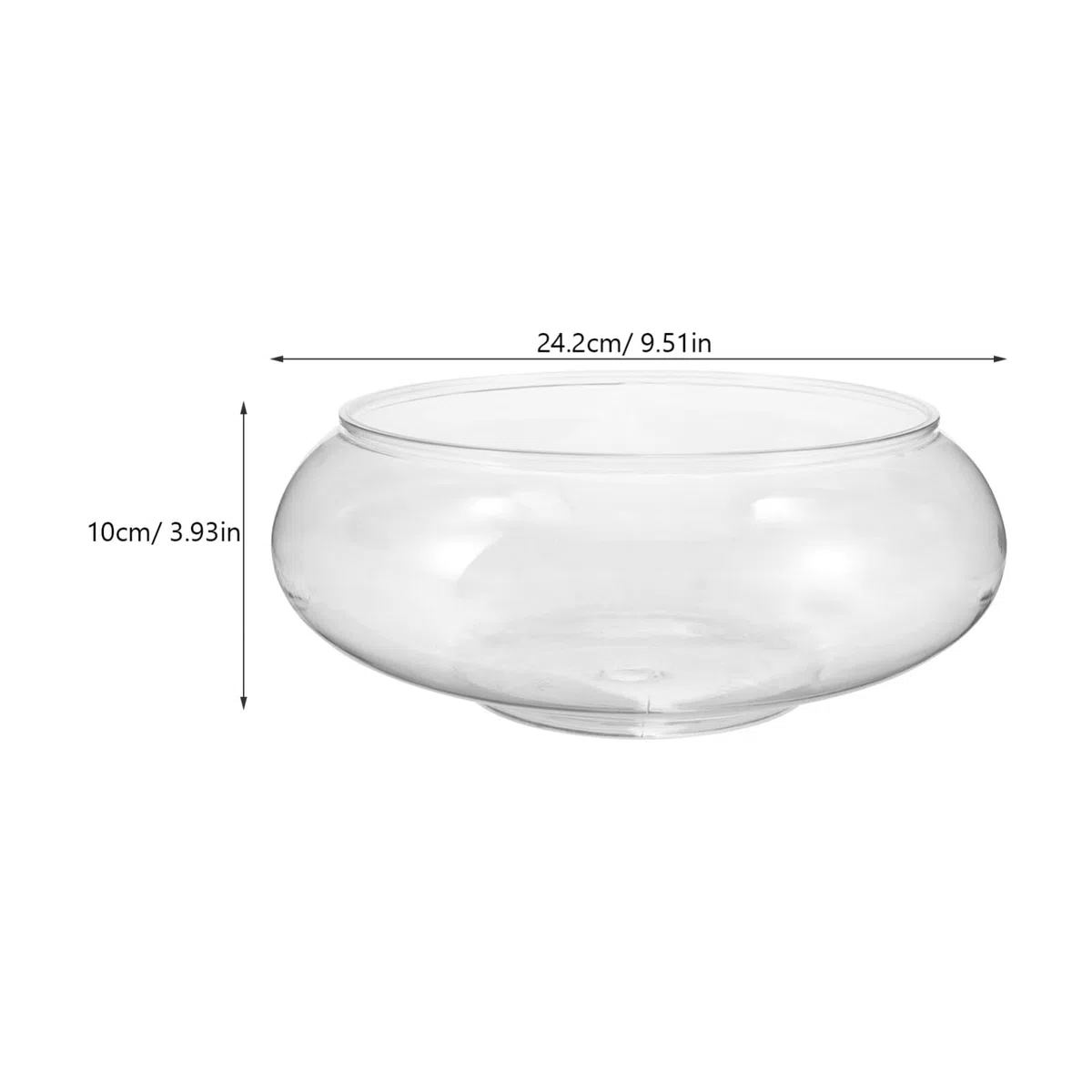 Happyyami Florero De Cristal De Boca Ancha Florero Redondo Terrario Macetero Hidropónico Suculento Pecera Recipiente Floral para Mesa De Boda Centro De Mesa Decoración del Hogar