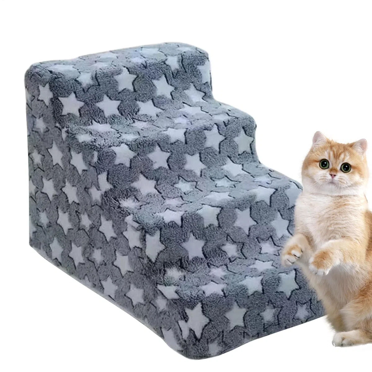 Escaleras para perros, rampa para gatos mayores | Escalera para mascotas antideslizante y desmontable para sala de estar, dormitorio, estudio, vehículo, alféizar de la ventana, cama, sofá, cachorros