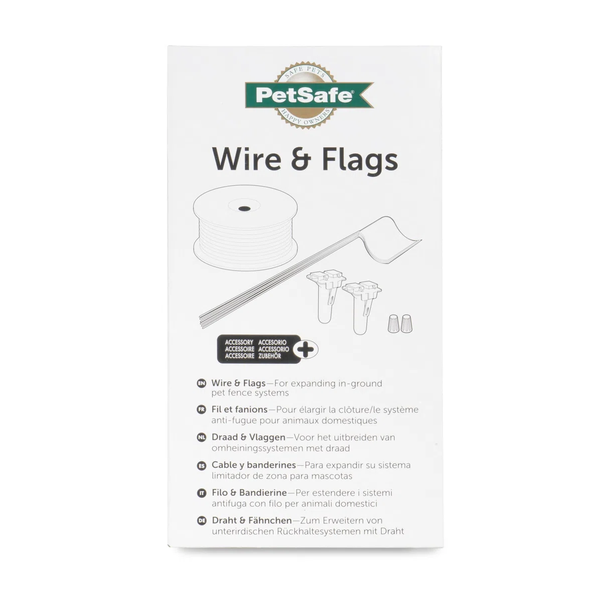 PetSafe - Cable Perimetral y Banderines para Vallas Enterradas - Kit de Extensión o Repuesto con Conectores - 152 m