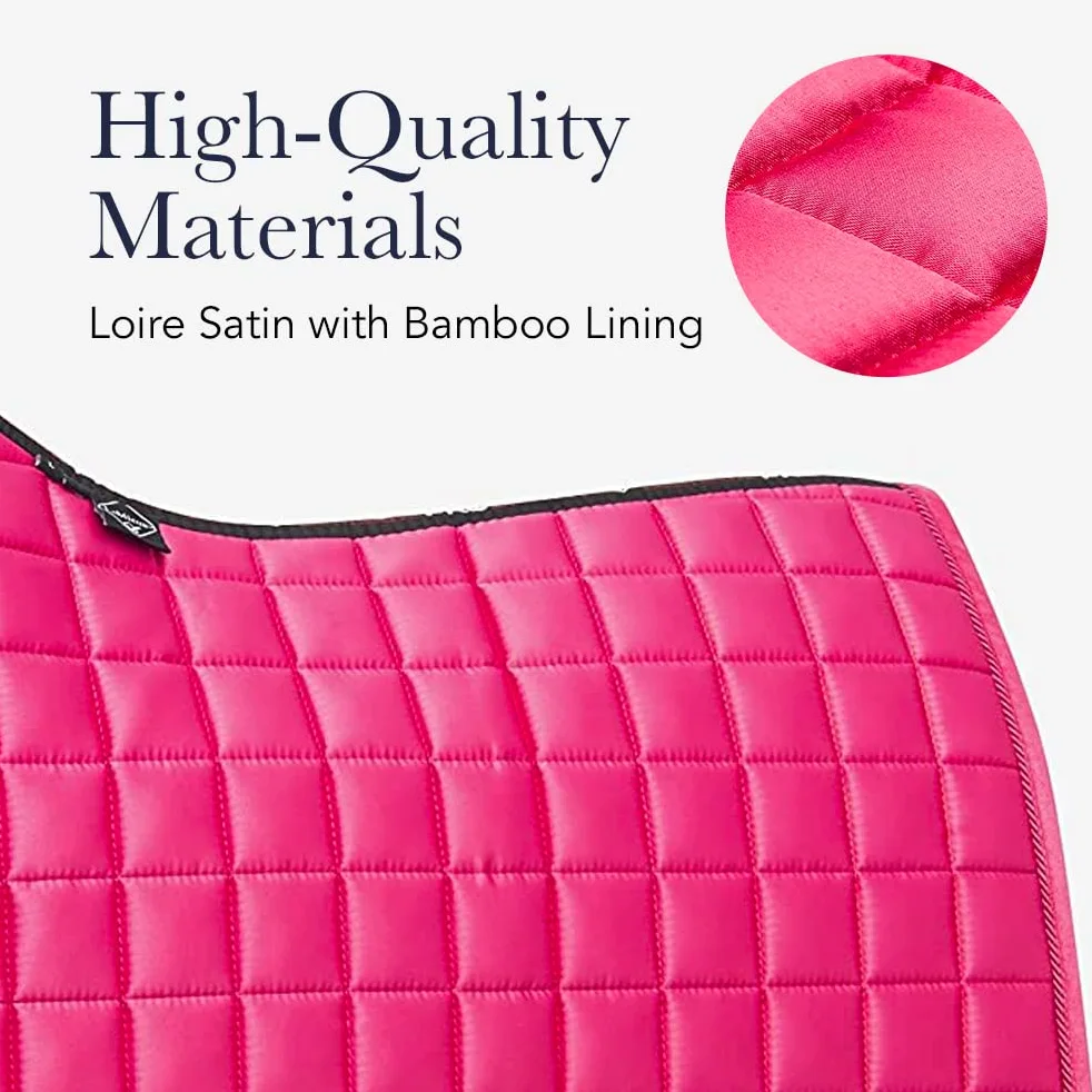 LeMieux Loire Classic Satin Dressage Square Mulberry Saddle Pad, Unisex Adulto