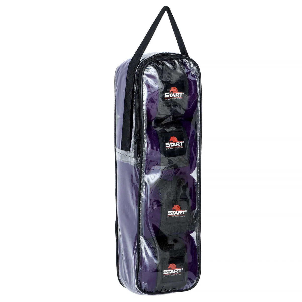 Start - Vendas elásticas para caballo, con cierre de y bolsa de almacenamiento, 4 unidades, color morado oscuro, 300 cm