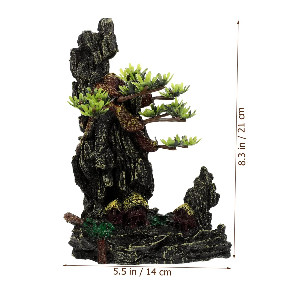 Árbol de Resina Decorativo para Terrario de Reptiles Rama Estable y Resistente Adecuado para Hábitat de Ranas y Tanque de Reptiles