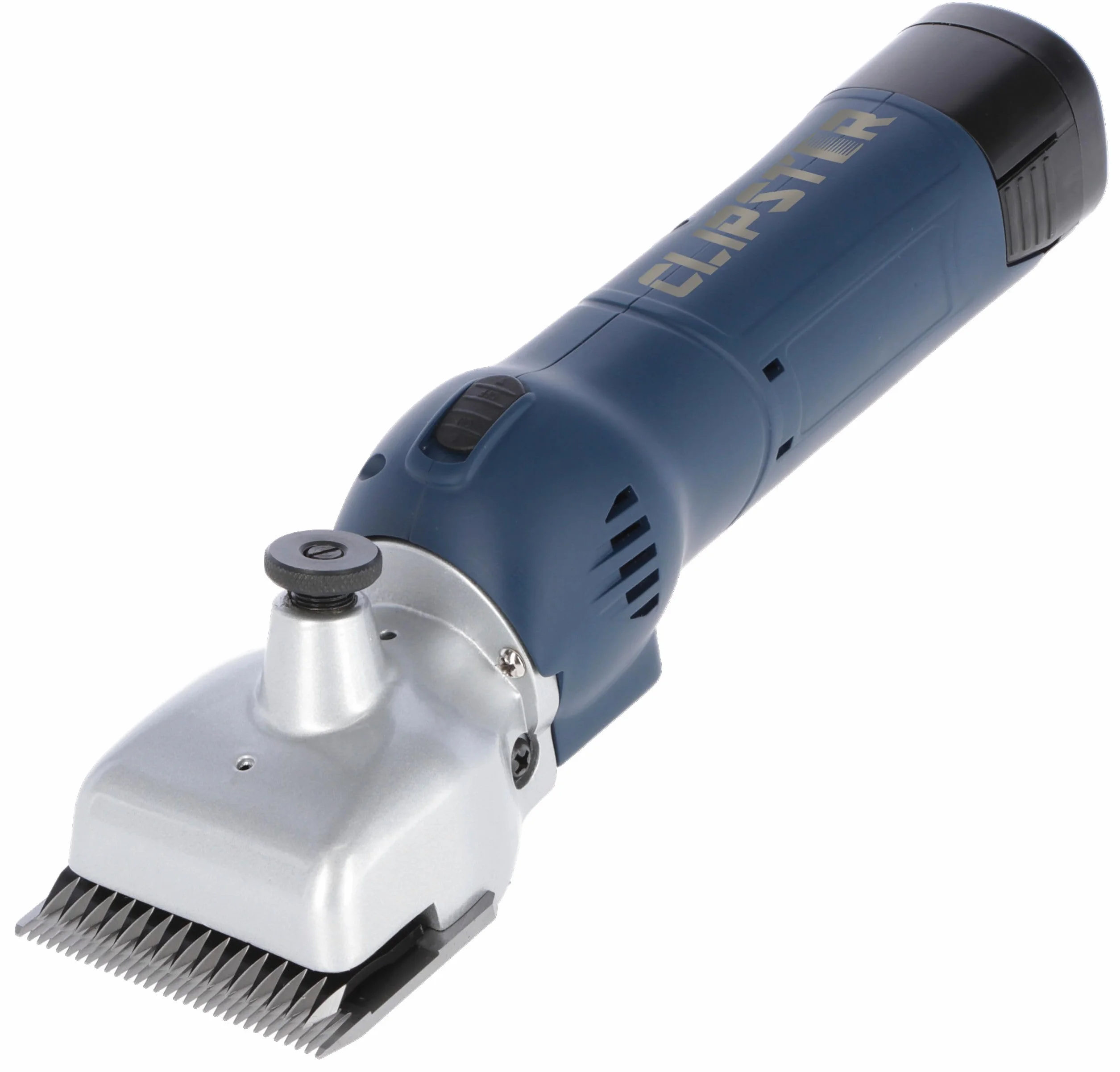 Clipster Esquiladora inalámbrica FarmClipper Akku2, para animales, incluye 2 baterías, azul, 28,5 x 8 x 8 cm, para esquilar caballos, veterinarios, 120 minutos de duración de la batería