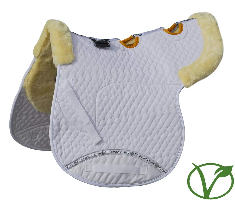 Rhinegold Luxe - Figura de Piel con ventilación, diseño de Numnah