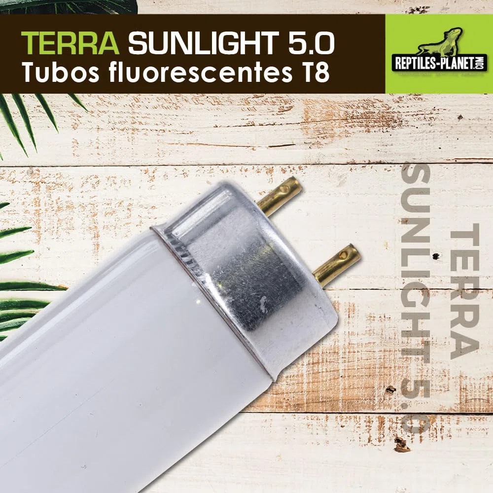 Reptiles-Planet Tubo Fluorescente de Luz Solar T8 5.0 Terra, 30W, 90cm Longitud
