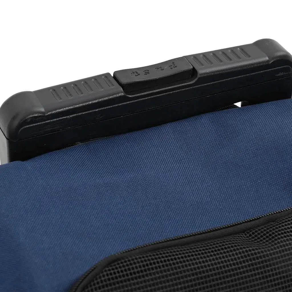 vidaXL Carrito para Mascotas 3 en 1, diseño Azul, 48 x 32 x (57-106) cm, Tela Oxford