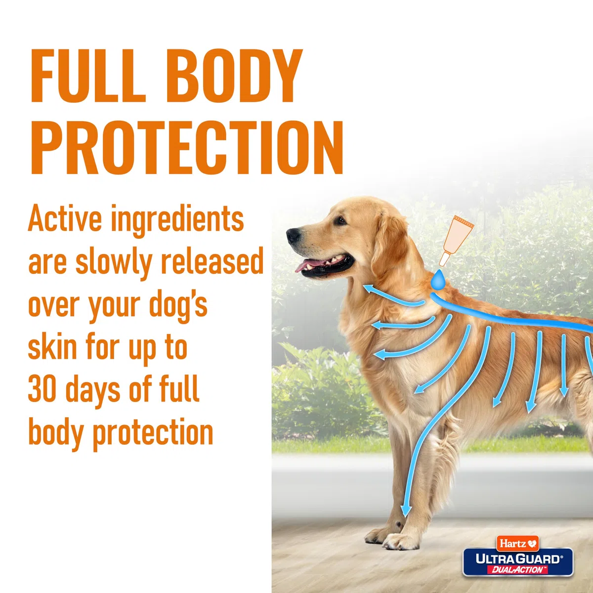 Hartz UltraGuard Dual Action Topical Flea & Tick Treatment for Dogs and Puppies - 31-60lbs, 3 Monthly Treatments