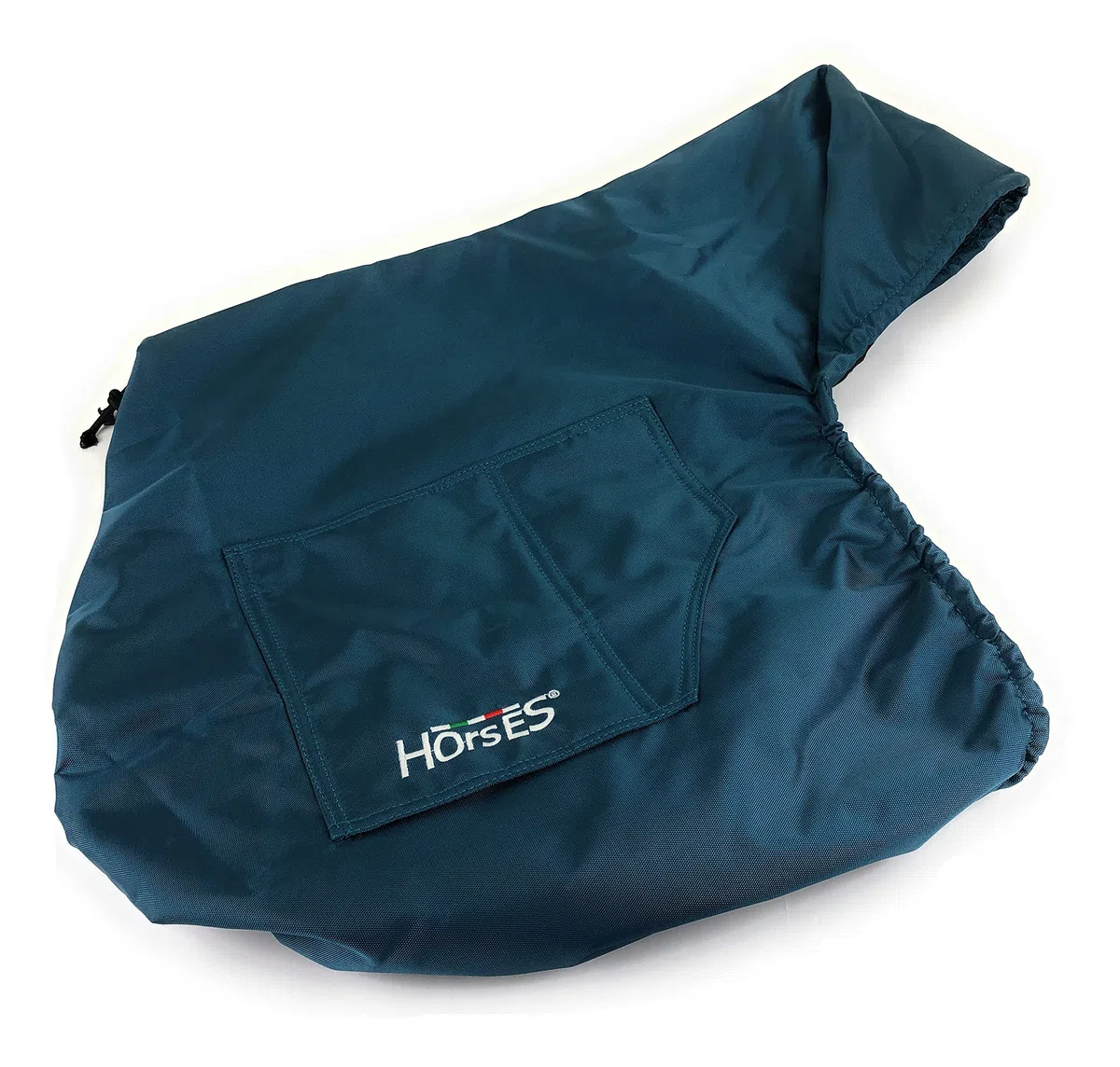 Horses, Funda para sillín de nailon con forro polar interior, apta para varios tamaños de sillín, fabricada con nailon exterior y suave forro polar en el interior, verde