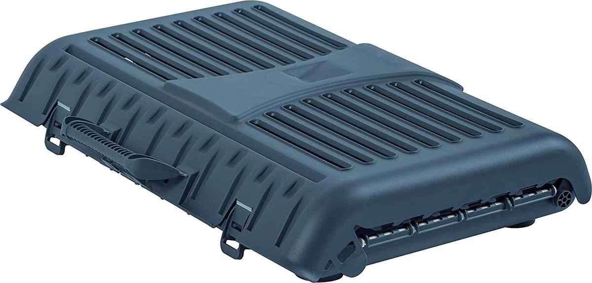 Rotho MyPet Toby Caja de transporte plegable para gatos, perros pequeños y animales pequeños, Plástico (PP) sin BPA, antracita/blanco, (53.4 x 42.5 x 12.4 cm)