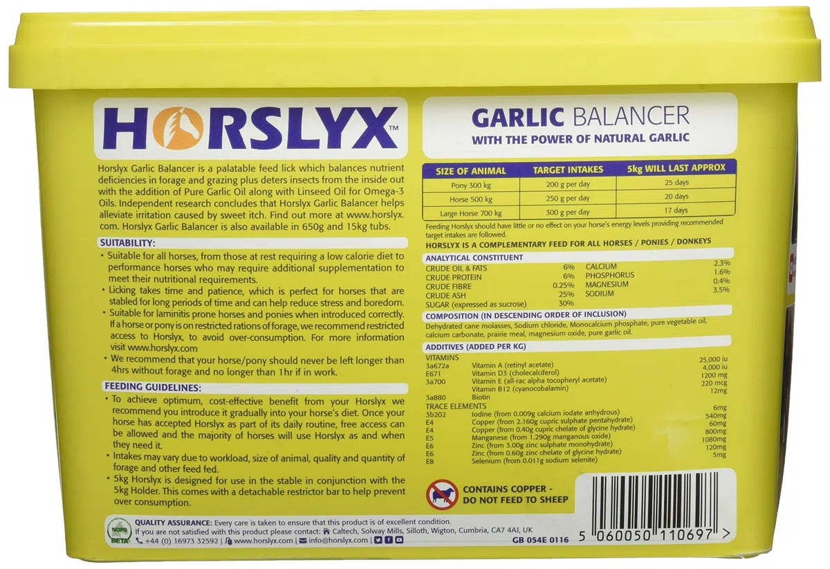 Horslyx - Suplemento para caballos, fórmula para chupar