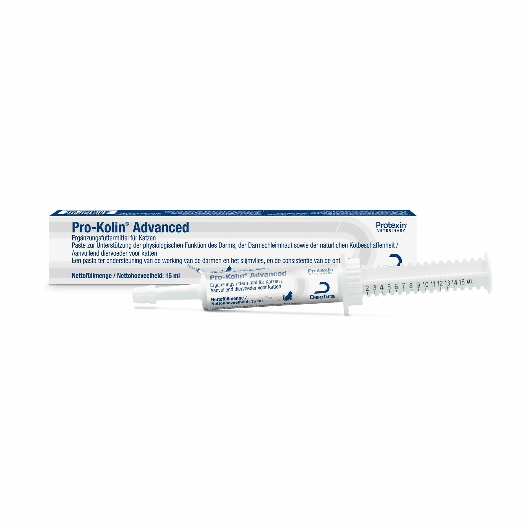 Dechra Pro-Kolin Advanced para gatos | Paquete doble | 2 x 15 ml | Complemento alimenticio para gatos | Pro- y prebióticos altamente concentrados