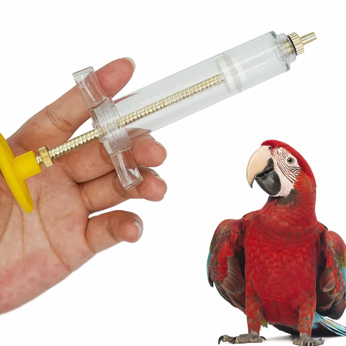 3 Juegos de Jeringuillas de Alimentación para Pájaros, Kit de Jeringa Alimentaria para cría a Mano de Pájaros, Jeringa 10ml, 20 ml, 50ml con 6 Tubos de Cosecha.