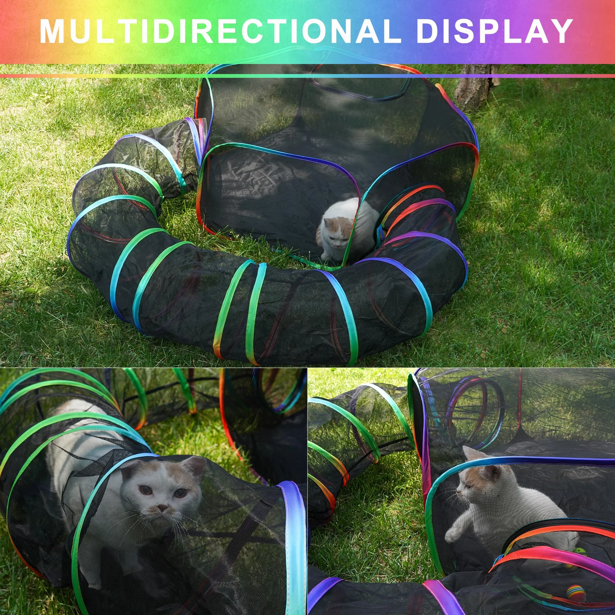 DiDiBir Di Recinto plegable para gatos, tienda portátil al aire libre, parque infantil cerrado para correr gatos, jaula portátil para perros pequeños, conejos y otros animales