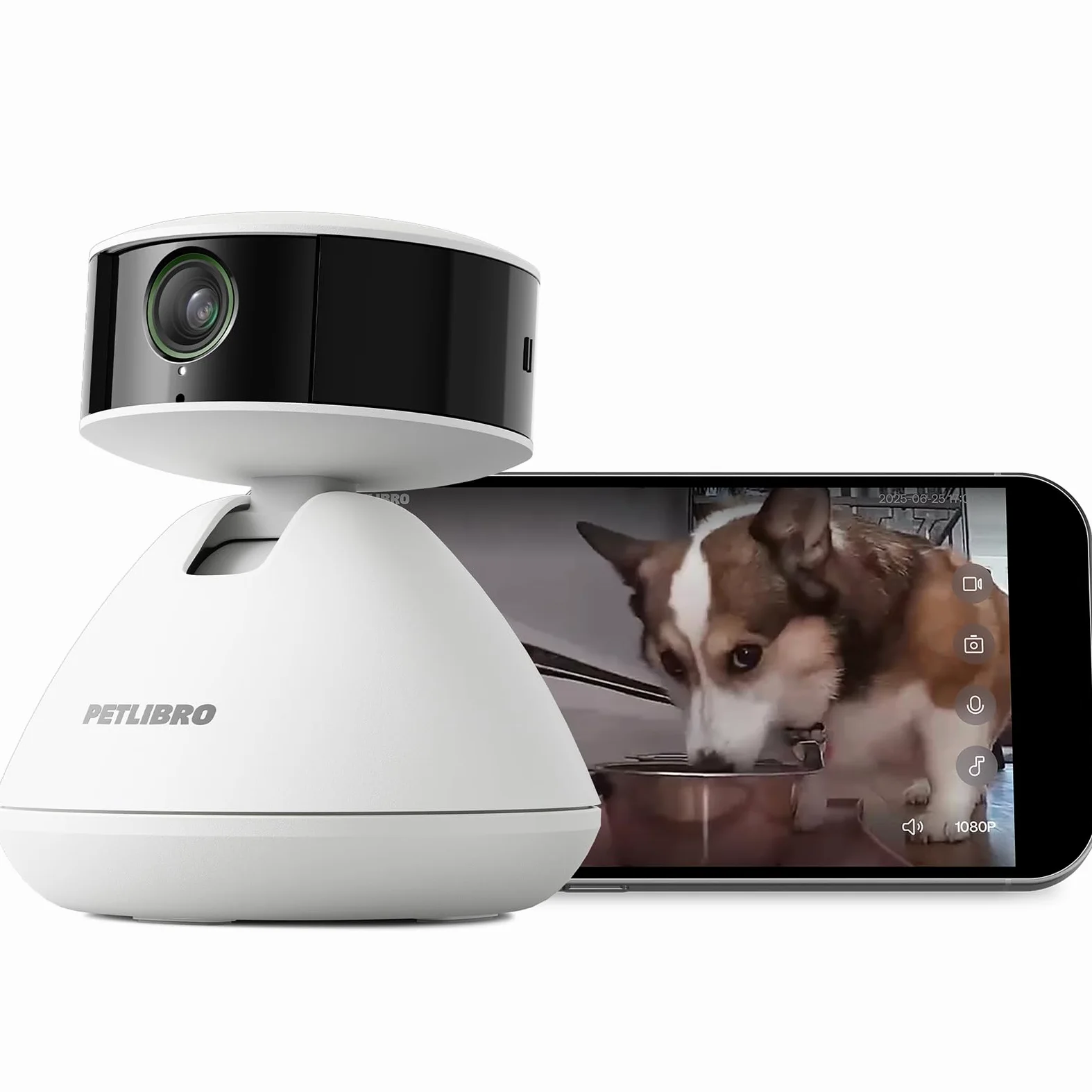 PETLIBRO Cámara Mascotas 360° con App, Detección Automática de Gatos/Perros y Grabación de Comportamiento, Visión Nocturna, Audio Bidireccional, WiFi 2.4GHz, 1080P HD, Modo Privacidad