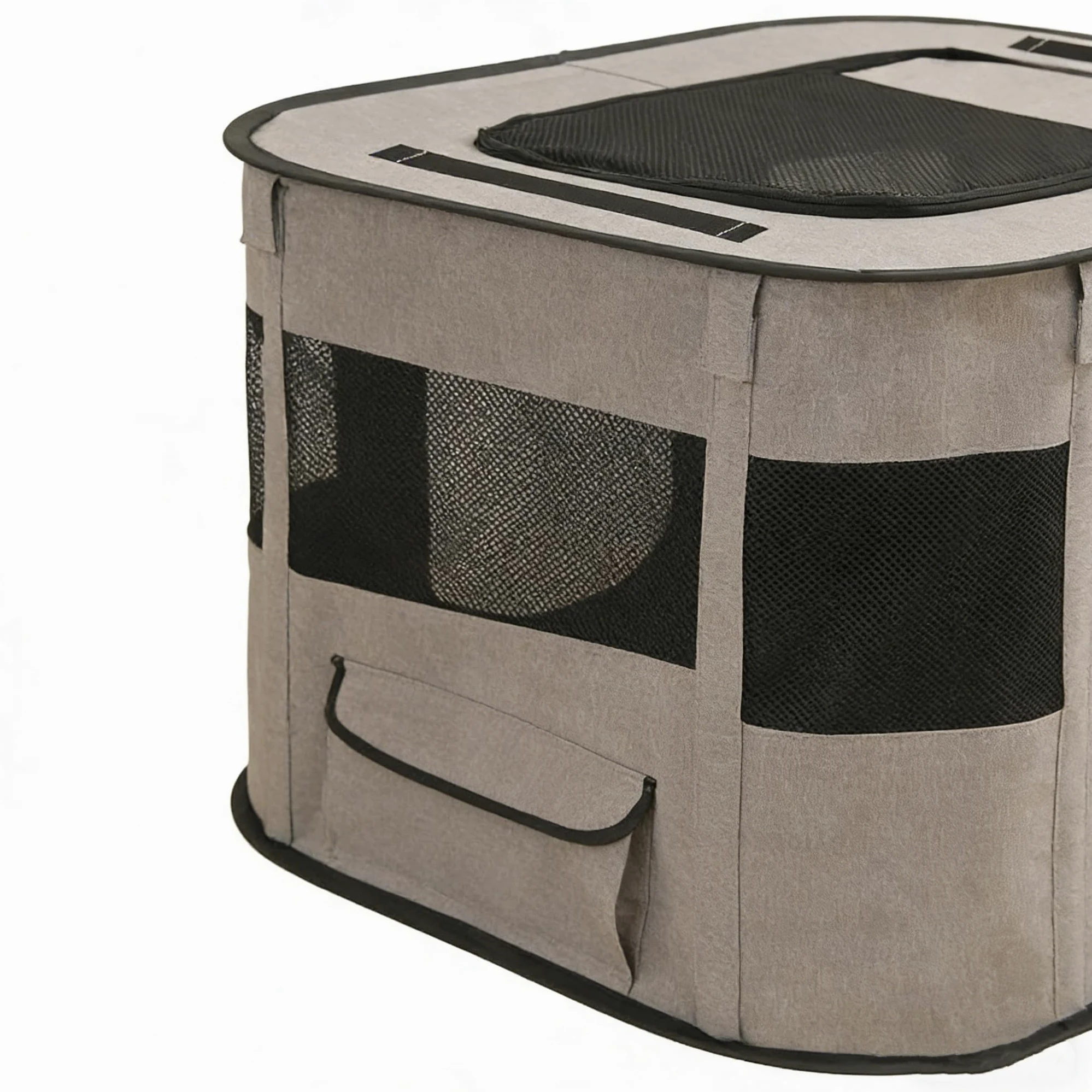 Valla portátil para Mascotas de 70 x 55 x 45 cm, Plegable, Rectangular, Sala de Entrega, Nido de Gato, cabaña para Cachorros, casa Cerrada para Mascotas con Bolsa de Transporte (Gris 2)