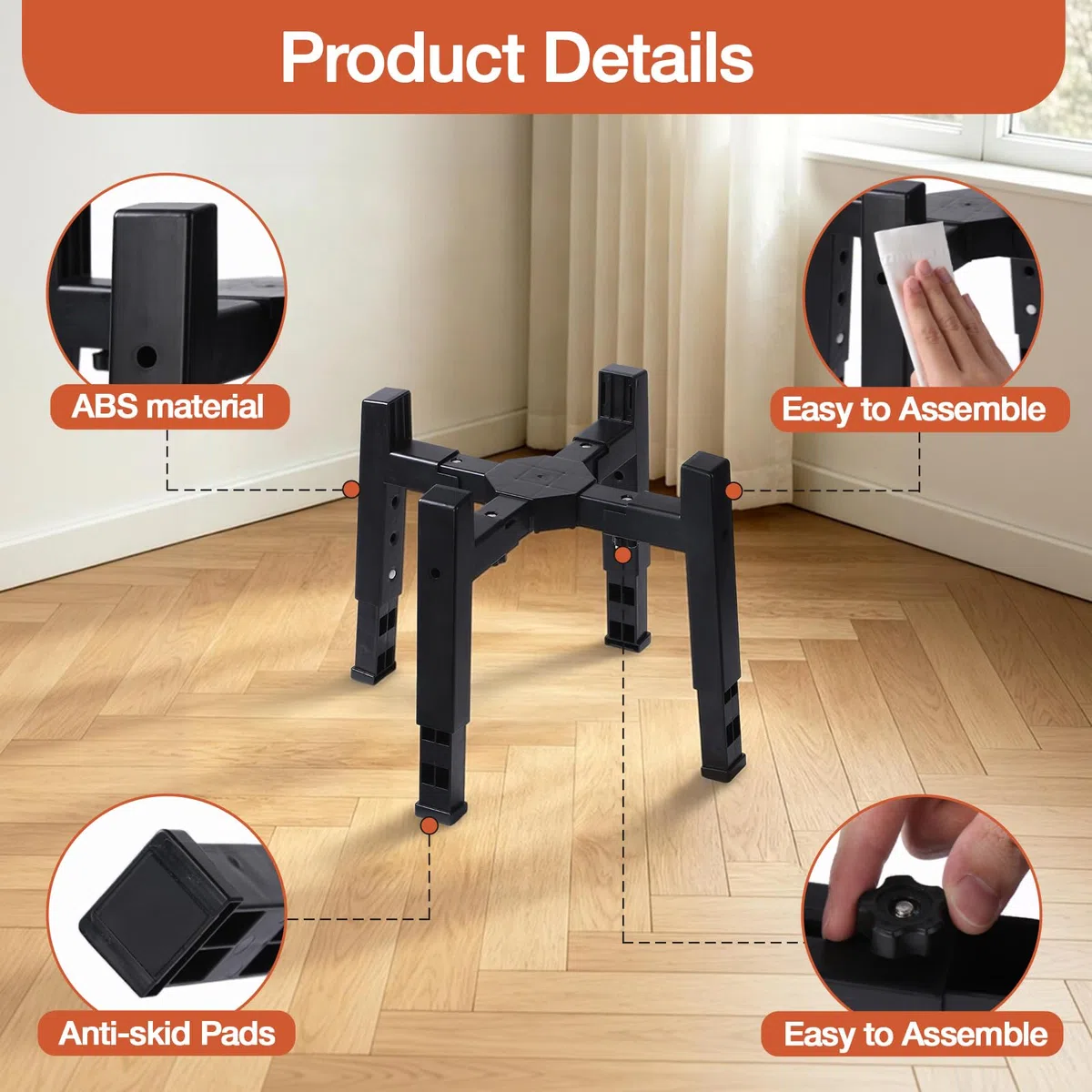 Marchul Soporte para cuenco para perros de altura y ancho ajustables [solo soporte], cuencos elevados para perros medianos y grandes, base antideslizante, comedero elevado estable