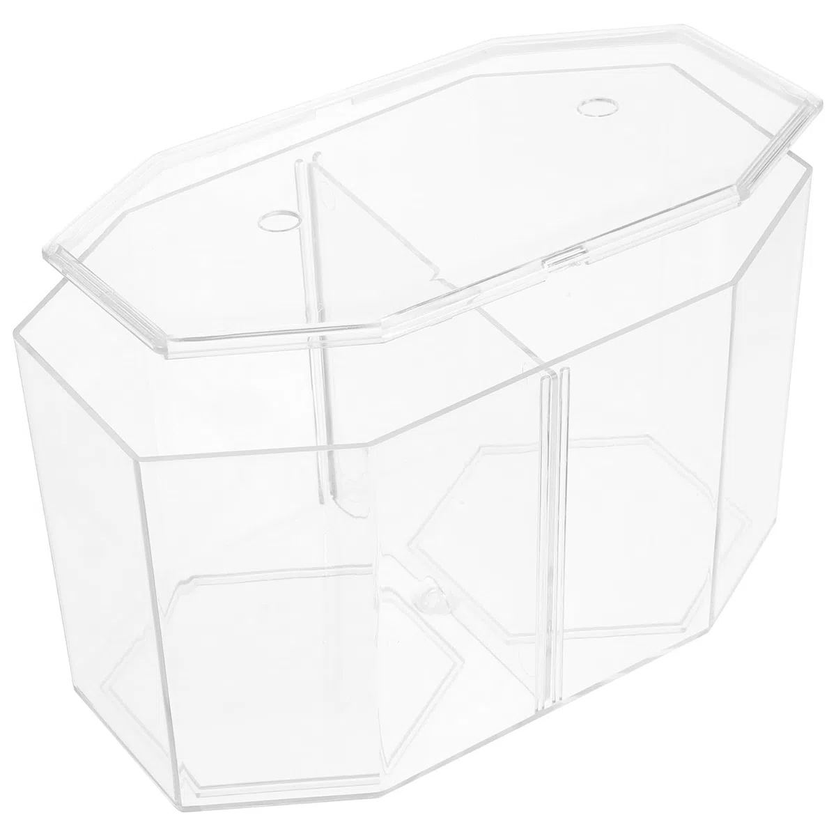UKCOCO Caja De Criador Transparente para Peceras De Pez Betta Y Peces Pequeños 7.87X4.72X4.33 Pulgadas con Separadores Dobles Acrílico Seguro para Aislamiento Y Reproducción