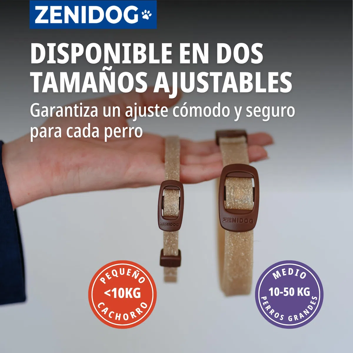 Virbac Zenidog Collar Calmante Perros Pequeños y Cachorros - Antiestrés con Feromonas - Dura 3 Meses - Talla S - 39cm
