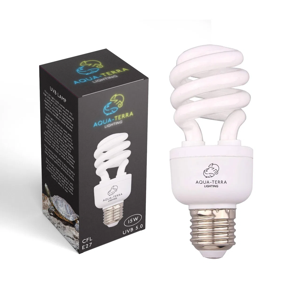 Bombilla UVA UBV 15 W Tropical 5.0 ideal para acuarios/terrarios con terrapinas, tortugas, ranas, serpientes y pájaros, base de rosca estándar E27, ideal para efecto natural de luz