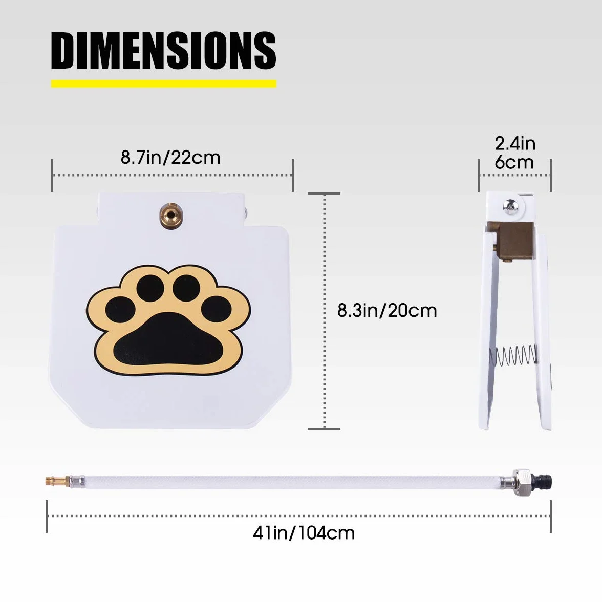 BACOENG Bebedero para Perros Grandes, Fuente Agua Perro de Fácil Activación con Juguete de Cuerda, Juego de Válvulas Mejorado en Cobre