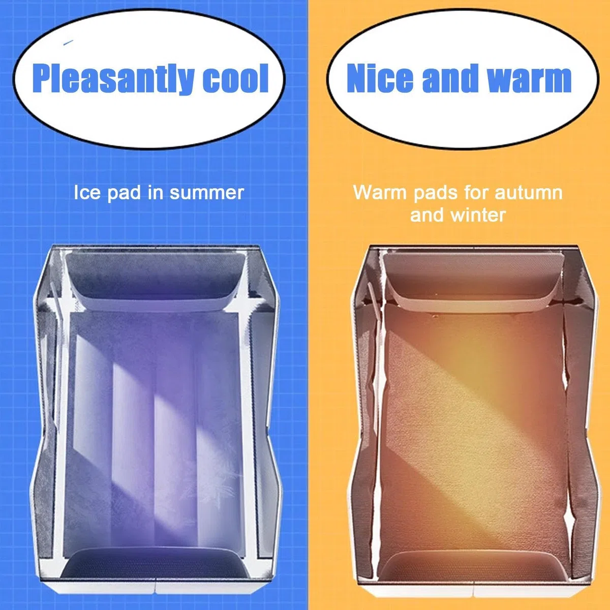 Casa para Perros de refrigeración, Casa para Perros AC - Casa con Aire Acondicionado para Gatos, Incluye 10 Bolsas de Hielo | Refugio para Perros Grande con Techo Inclinado, casa para Perros Plegable