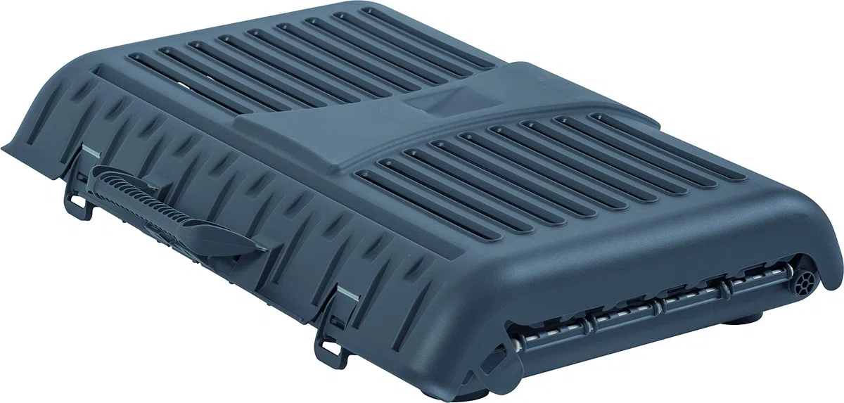 Rotho MyPet Toby Caja de transporte plegable para gatos, perros pequeños y animales pequeños, Plástico (PP) sin BPA, antracita/blanco, (53.4 x 42.5 x 12.4 cm)