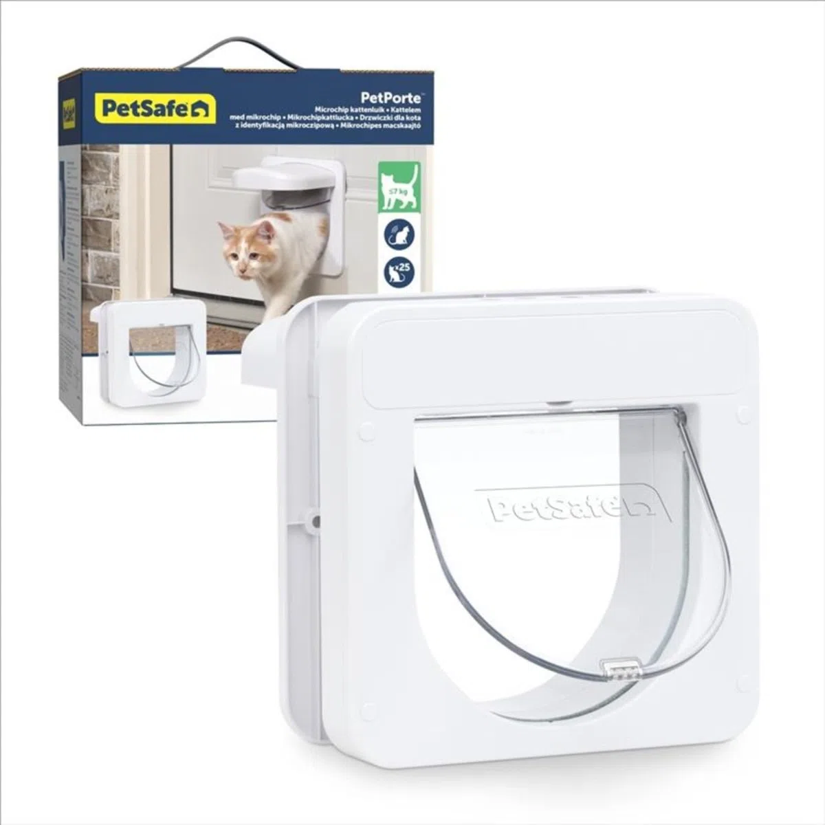 PetSafe Petporte - Gatera con Microchip, Puerta Inteligente para Gatos con Microchip, Acceso Selectivo - hasta 7kg