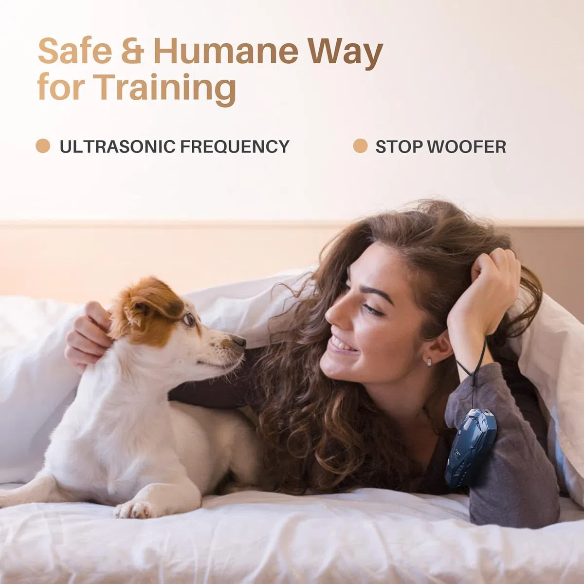 Ahuyentador de Perros, Antiladridos para Perros Ultrasónicos Portátil con Doble Frecuencia, Anti Ladridos para Perros con Alcance Efectivo de 16.4 Pies para Entrenamiento en Interiores y Exteriores