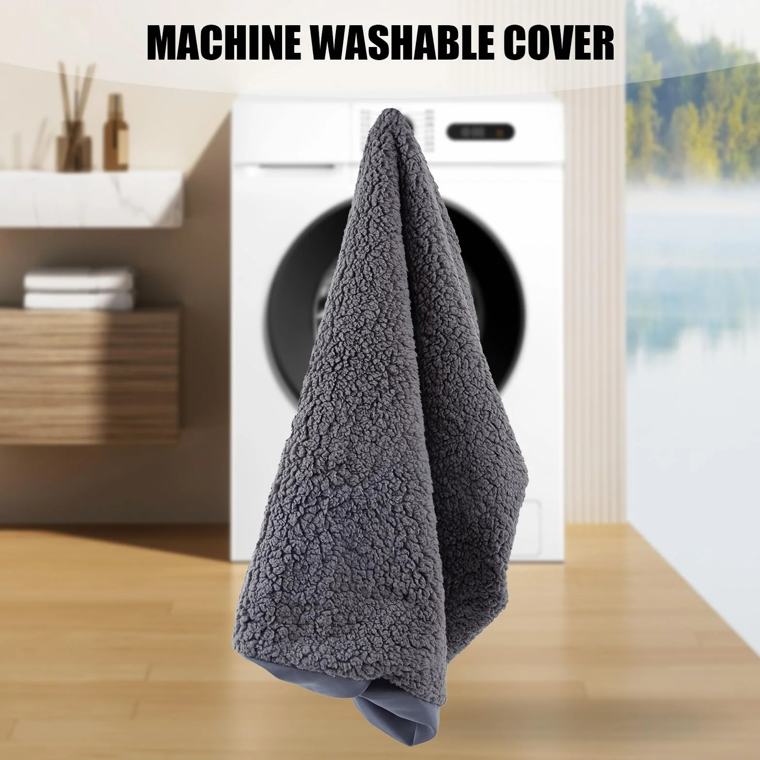 Funda de Repuesto para Cama de Perros - Felpa Suave, Lavable, Impermeable, Forro para Colchón de Mascotas, Edredón