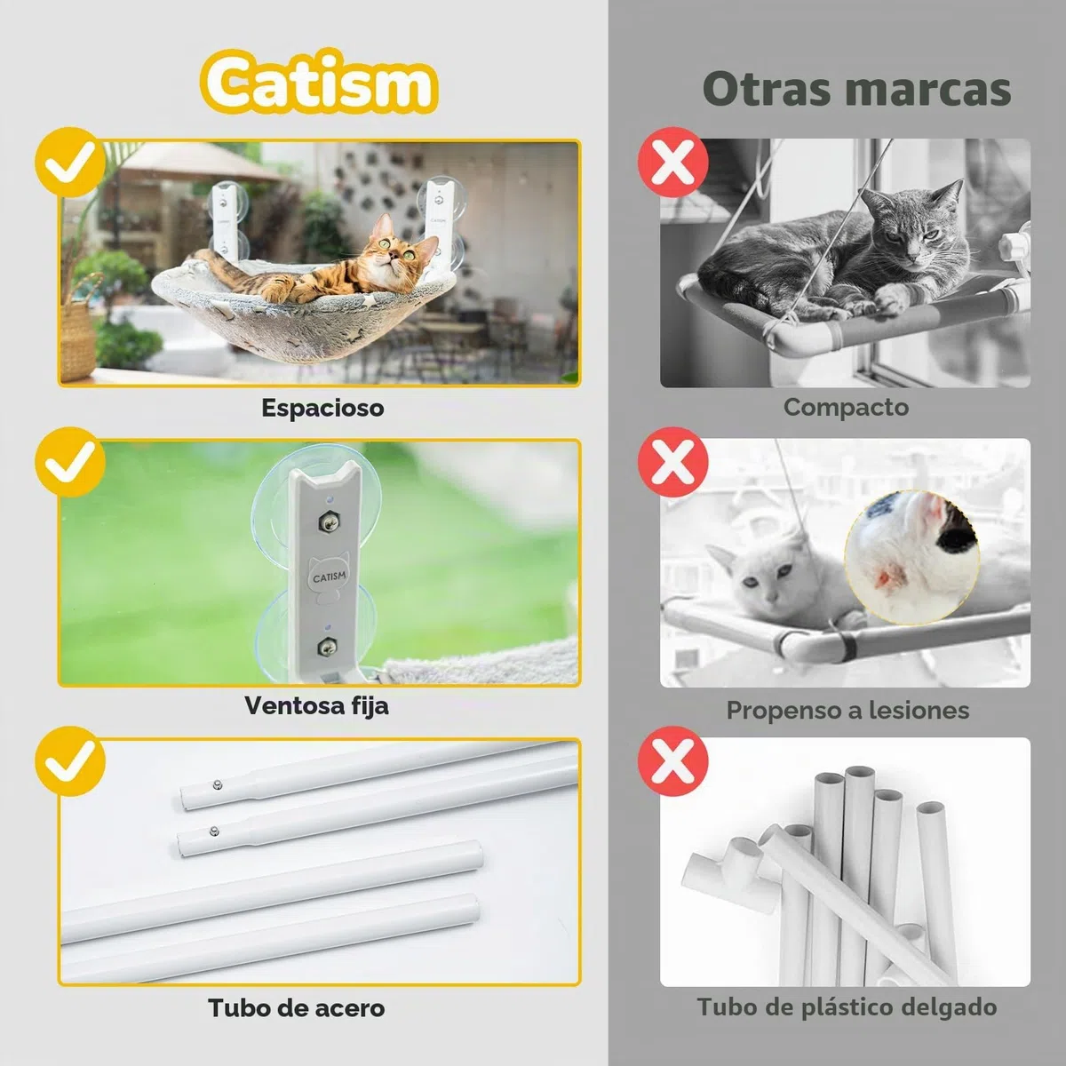 CATISM Plegable Hamaca Gato Ventana con Luminosa Estrellas y Luna, Camas para Ventanas con Ventosa Fuerte, Asiento Ventana Tumbona para Gatos, Tela Lavable, Cama Gato Ventana (50 x 36.5 cm)
