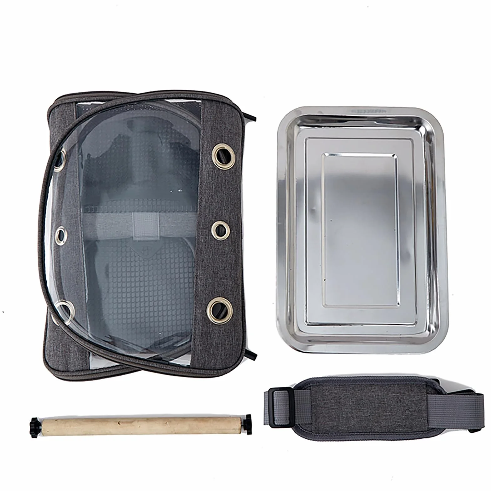 Bolsa de transporte para pájaros con ventana de PVC transparente para loros mochila de viaje portátil plegable para mascotas pequeñas