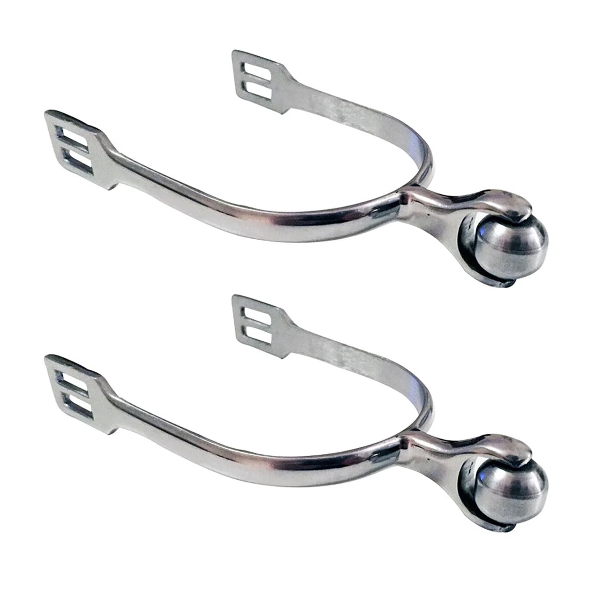 Faderr Espuelas de caballo, 1 par de espolones ecuestres de acero inoxidable, bola de rodillo, espolones de caballo, todo alrededor de caminar caballo cuerda espolones montar caballo accesorio