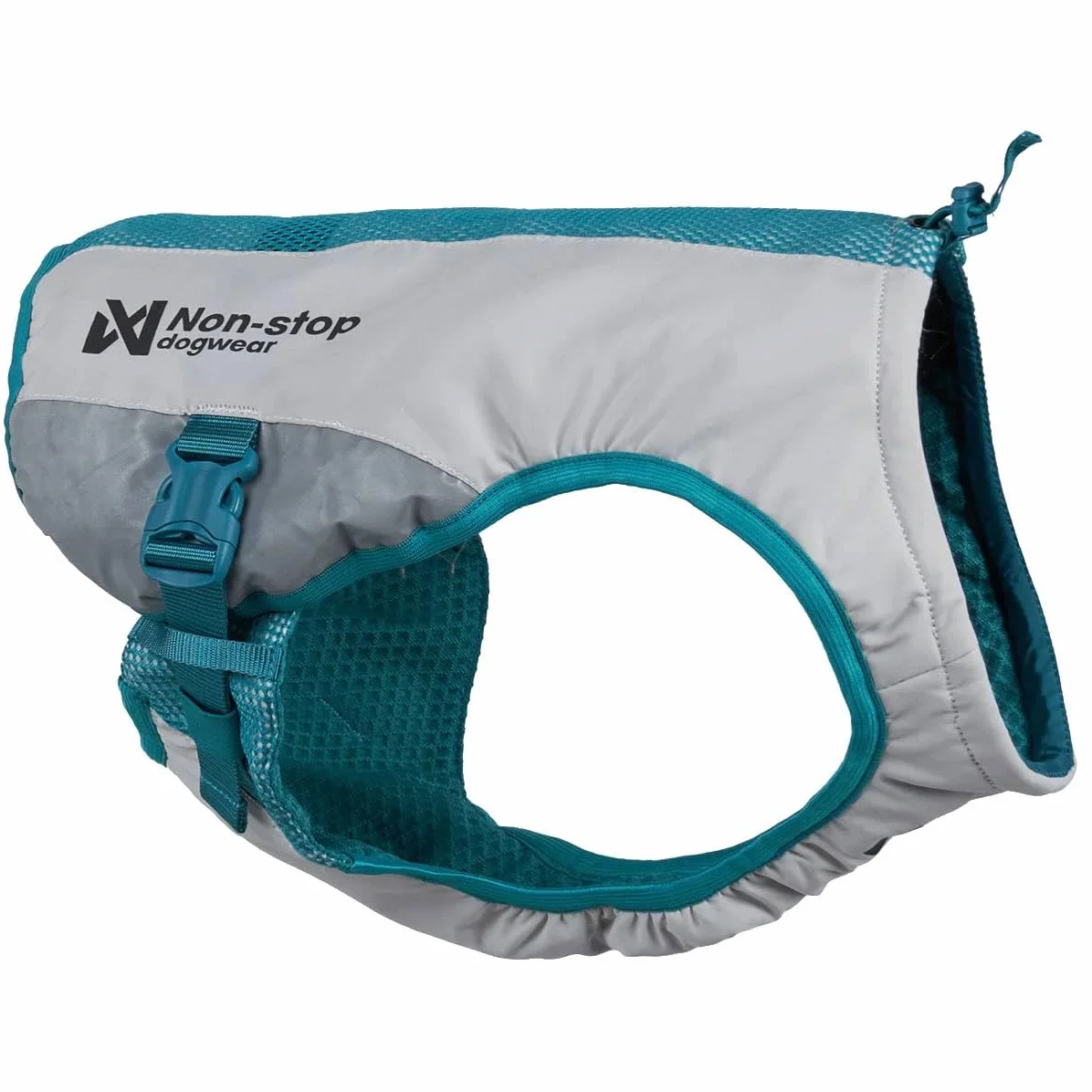 Non-Stop Dogwear Chaleco refrescante para perro, gris claro/verde azulado (M)