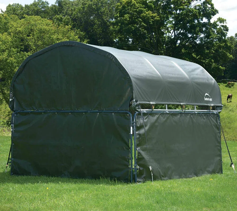 ShelterLogic Aromzen Corral - Kit de Refugio (3,7 x 3,7 m), Color Verde