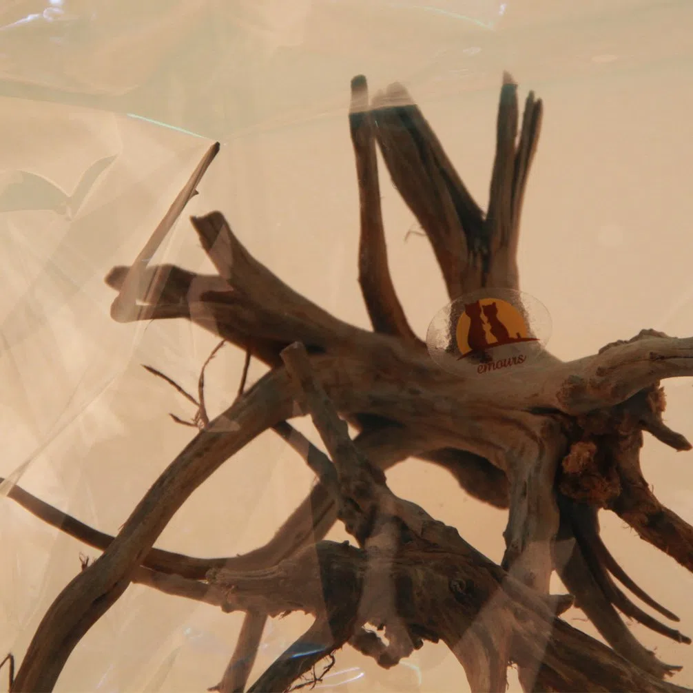 Emours Aquarium Driftwood Tropical Fish Plant Habitat Decor Varies Size, Small & Large,2 pcs Pack by Emours Pet