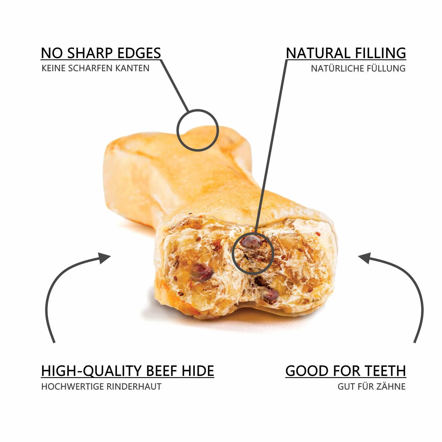 Huesos masticables DOGBOSS Ingredientes 100% Naturales, Diferentes tamaños y sabores (Pack de Prueba con 7 Huesos, 12 cm)