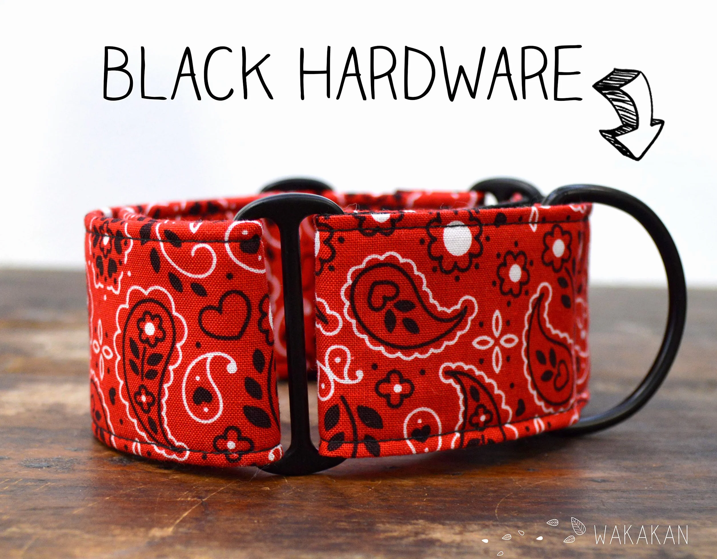 Collar Martingale: Red Bandana, Hecho a Mano en España por Wakakán