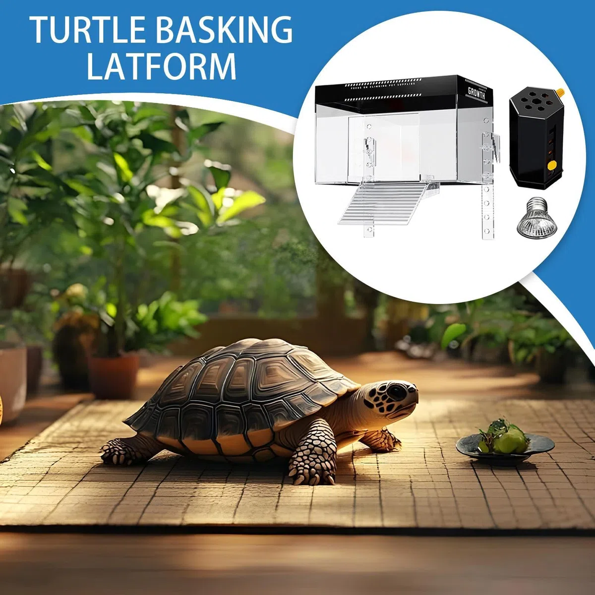 Plataforma Solar Tortugas, 20x14cm/25x16cm Plataforma para Tortugas De Agua, Hábitat Colgante Zaunkaufig, Terreno De Reptil De Reptil para El Hábitat De Observación De Animales para Balcón