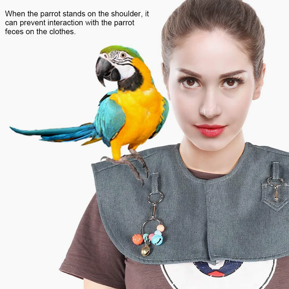 Pssopp Protector de Hombro para Loros Soporte Protector Tobillera antirrayas Hombrera para Mascotas Almohadilla para Loros Mantón para el Hombro