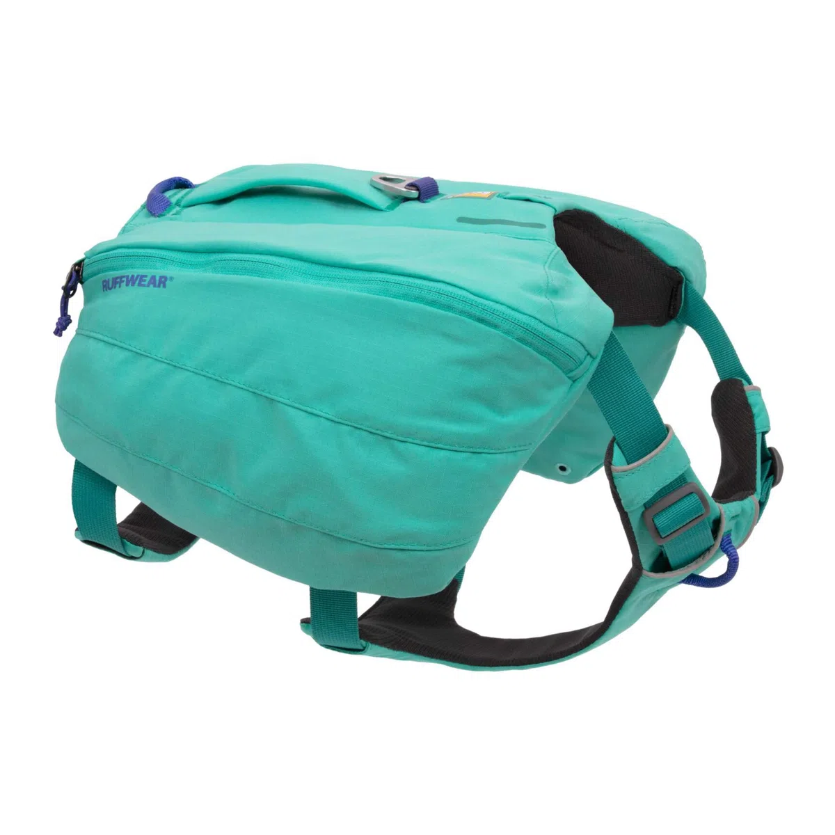 RUFFWEAR Mochila Saddle para Perros, Cómodo Arnés para Excursiones y Paseos, Uso Prolongado, Perros Muy Pequeños, Bolsa de Día Modelo Front Range, Color Verde Aurora, X-S
