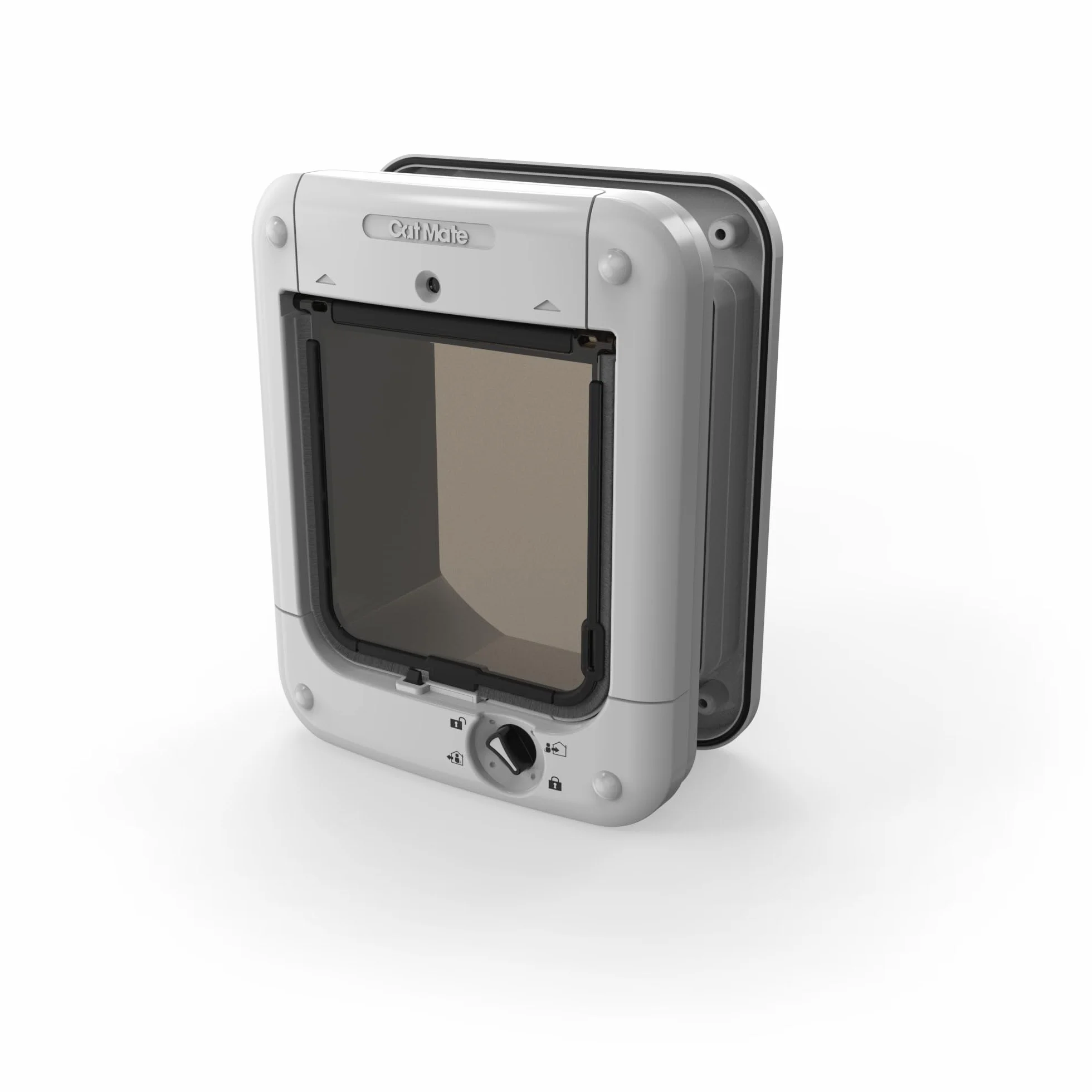 Cat Mate Puerta para Gatos Activada con Microchip para Gatos y Perros Pequeños, Fácil Instalación en Puertas de UPVC, Vidrio y Puertas de Madera