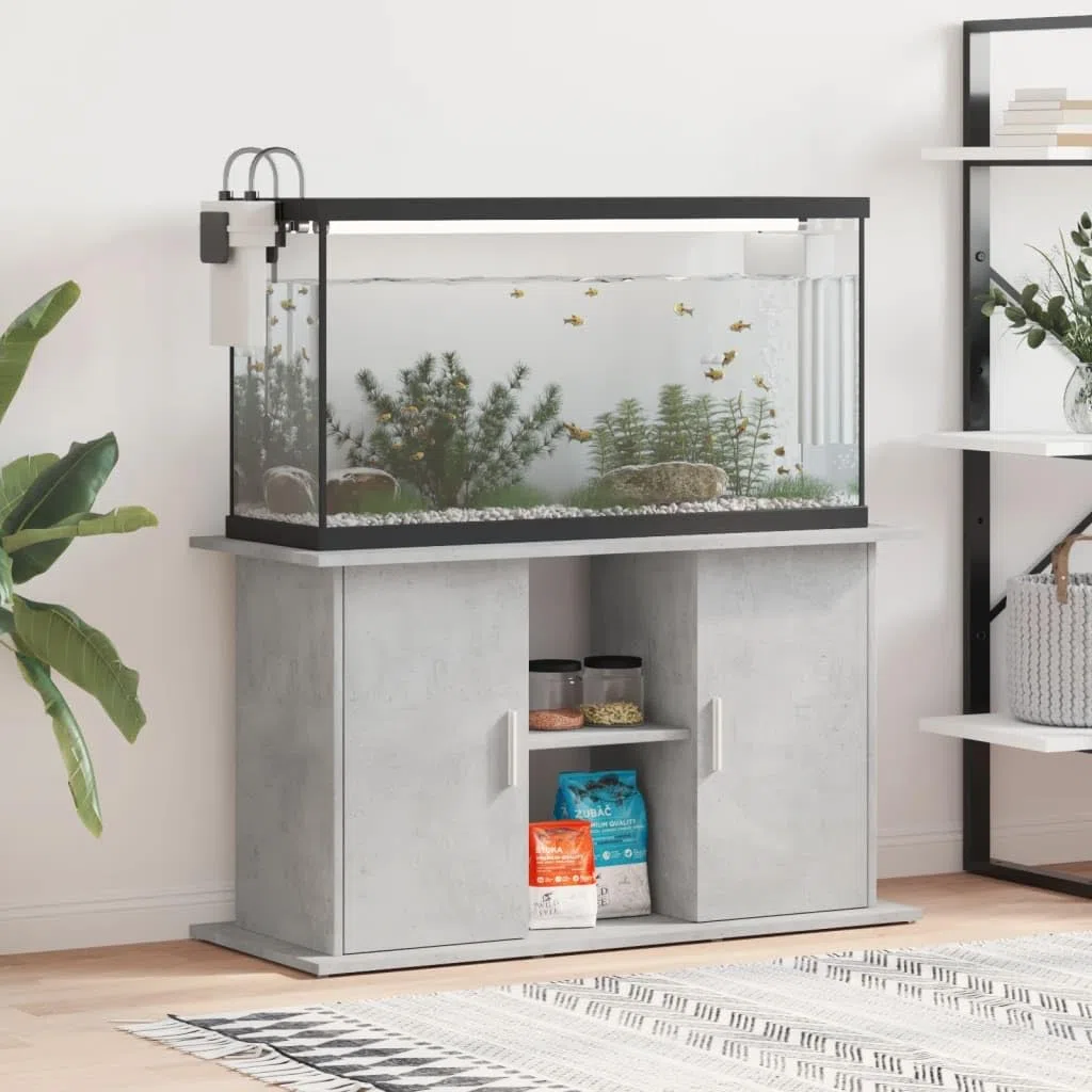 vidaXL Soporte para Acuario de hormigón Gris 101x41x58 cm de Madera sintética
