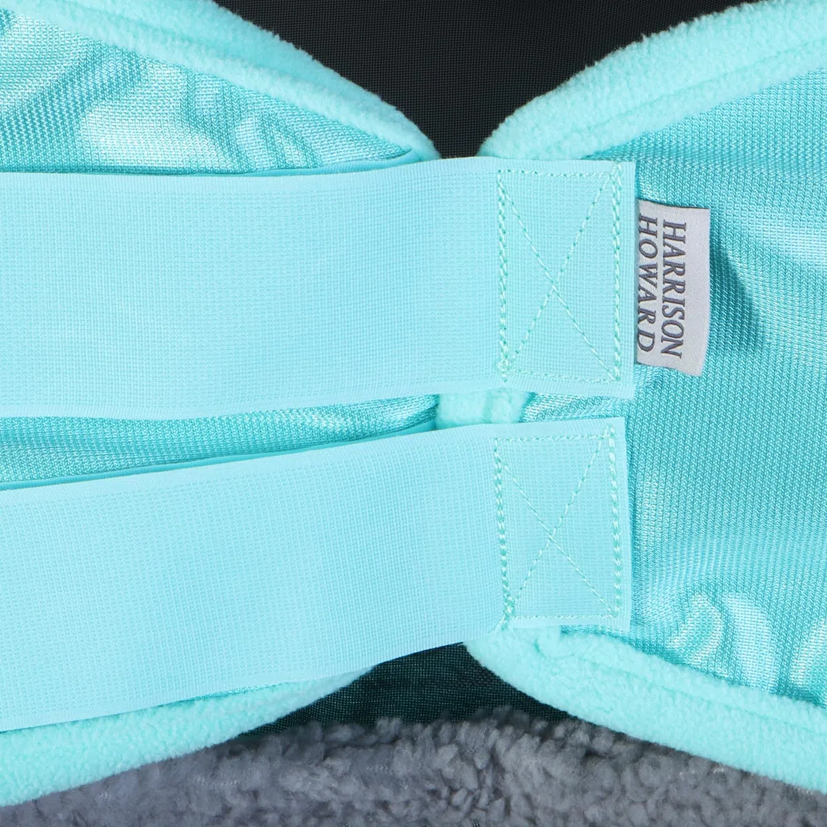 Harrison Howard CareMaster Pro Luminous Máscara de Mosca de Caballo Estándar con Orejas Protección UV para Caballo-Menta de Verano (L)