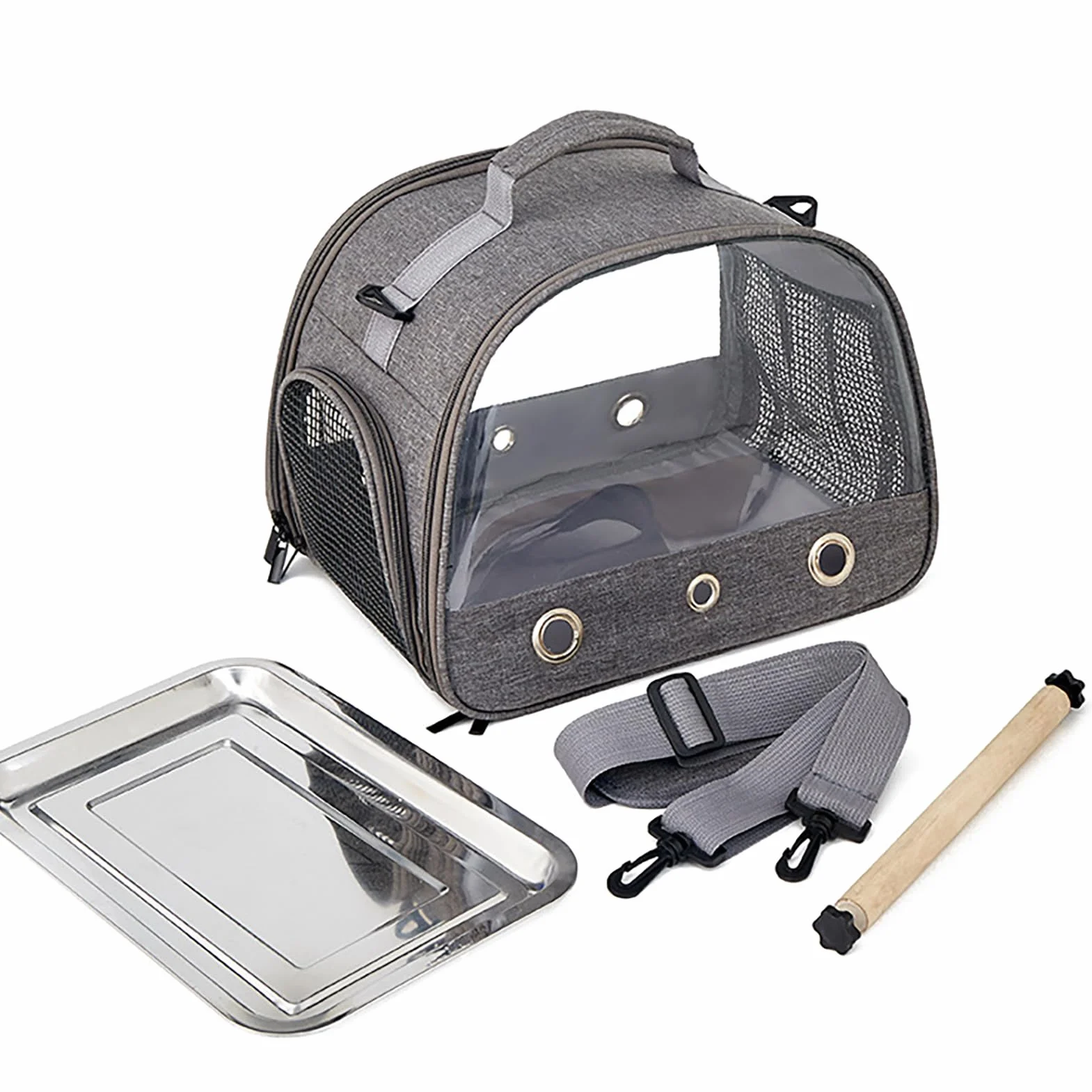Bolsa de transporte para pájaros con ventana de PVC transparente para loros mochila de viaje portátil plegable para mascotas pequeñas