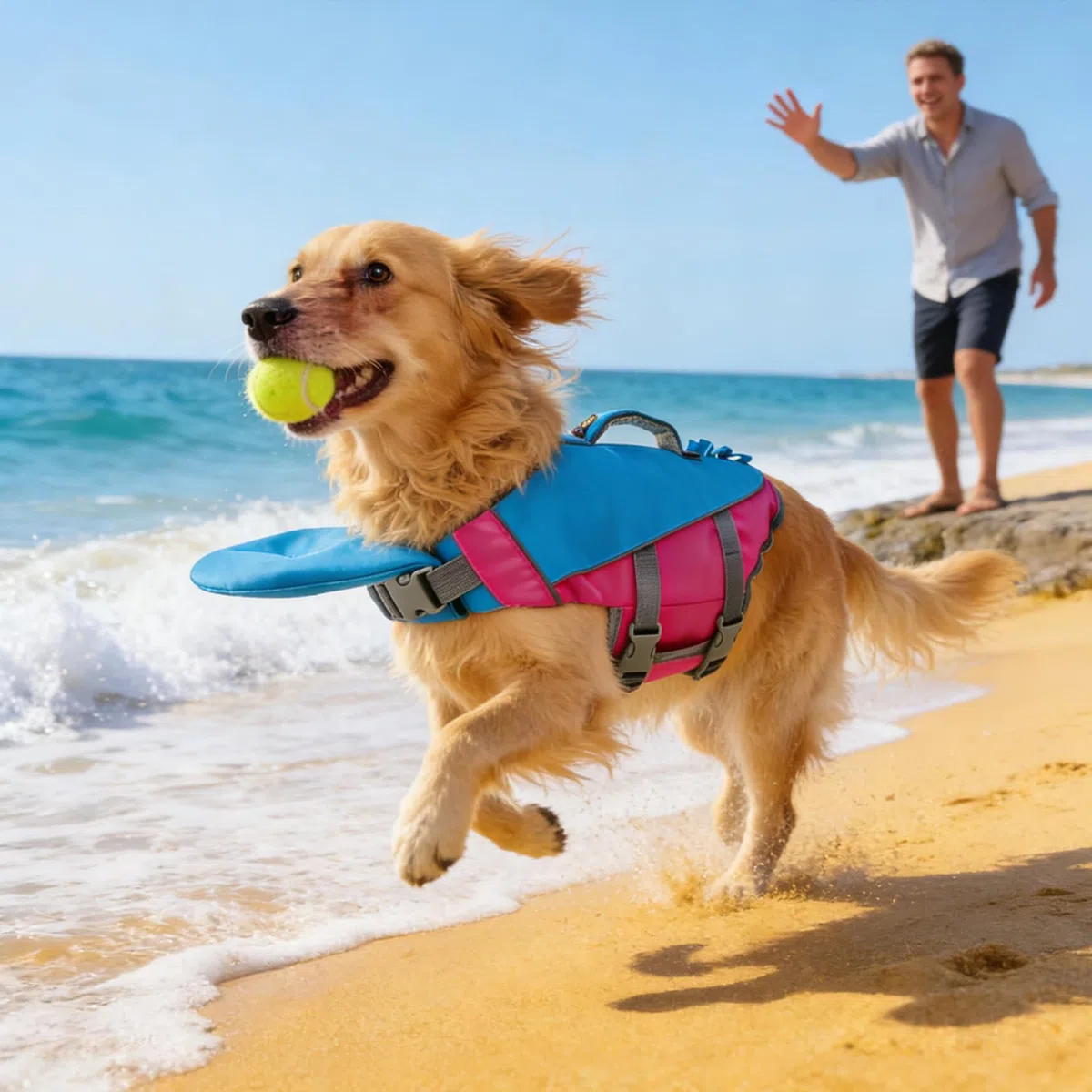Chaleco salvavidas para perro, reflectante flotante, protector antiasfixia, chaleco de flotación para perros, suministros para mascotas, para cachorros, razas pequeñas, medianas y grandes, piscina