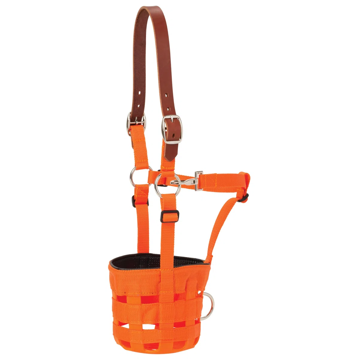Weaver Leather LG GRAZING Bozal Unisex con Corona, Caballo BO, Naranja Brillante, L