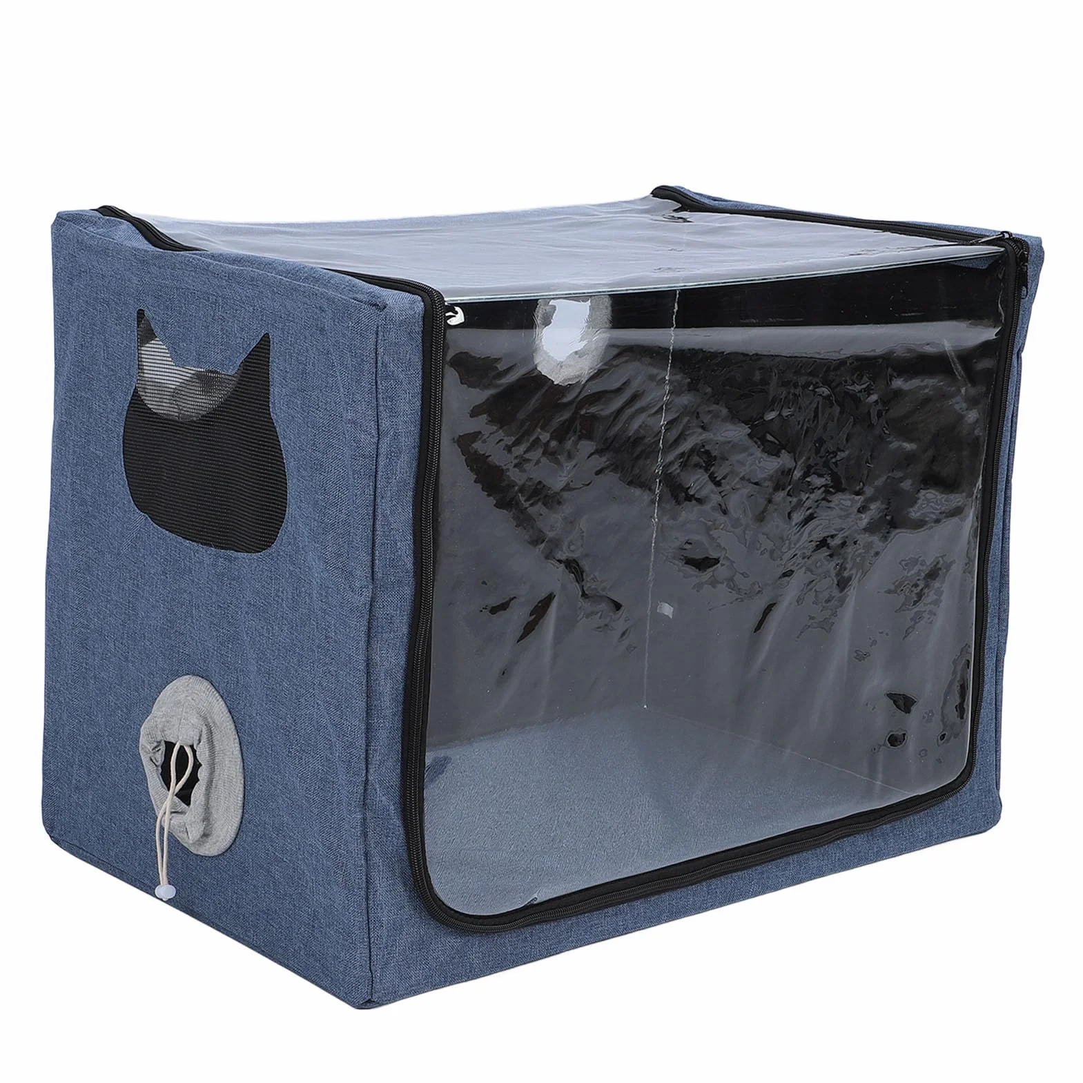Caja de Atomización para Mascotas, Cámara de Oxígeno Segura para Gatos y Perros para el Hogar, Hospital, Portátil Plegable