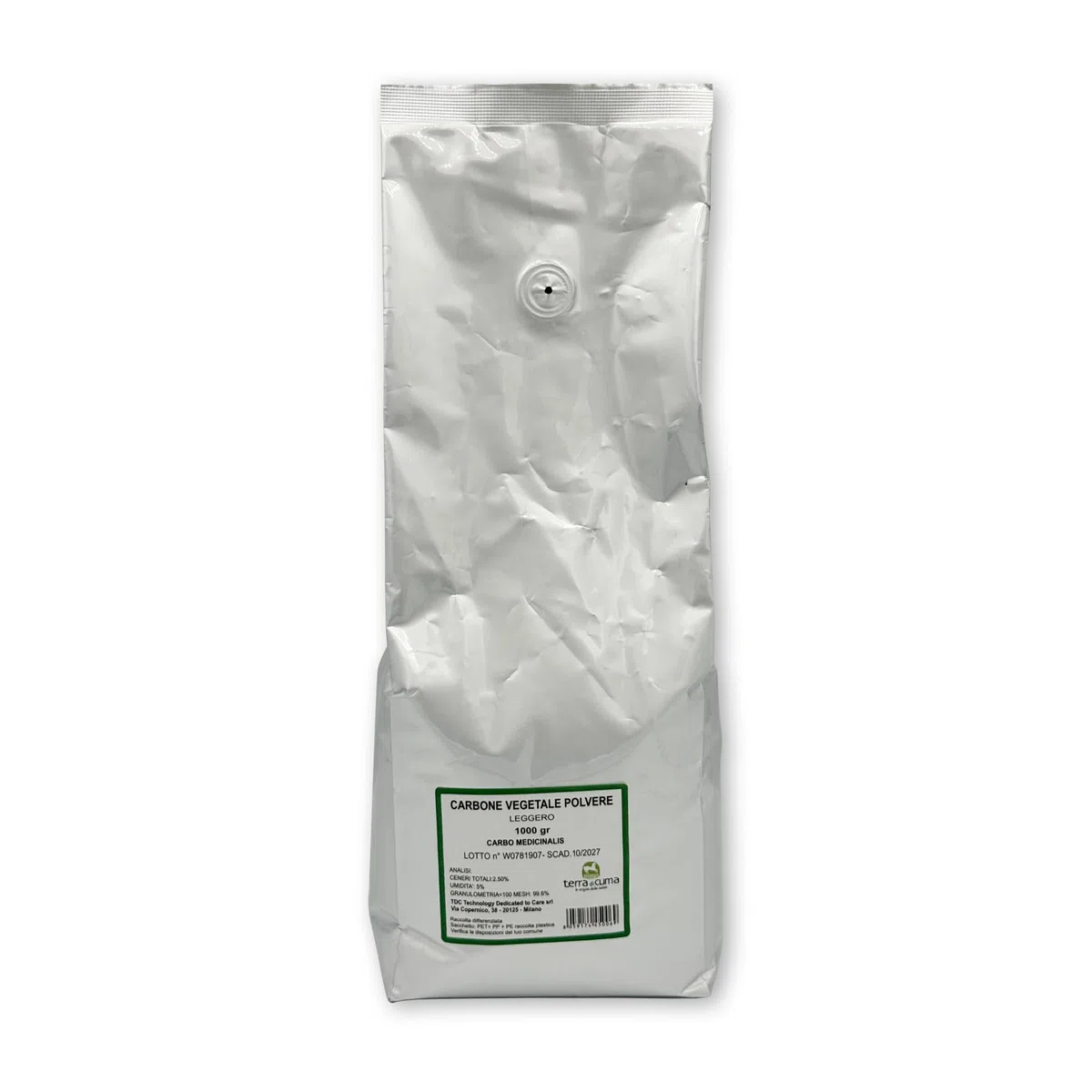 Terra Hiker - Tierra de Cuma Carbón Vegetal, 1 kg
